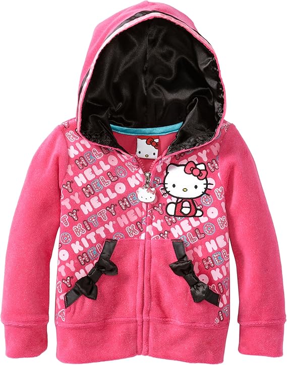 hello kitty 女童泡泡袖连帽衫,带蝴蝶结